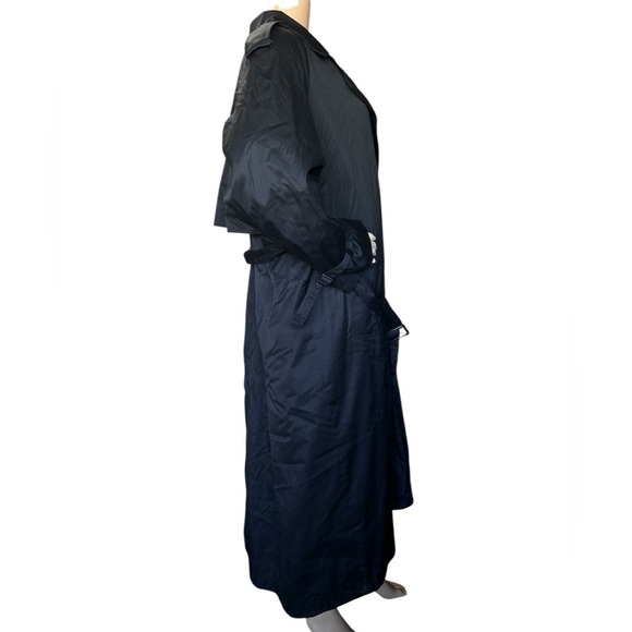 Saxton Hall Longline Full Length Black TrenchCoat Corpcore Fairy GrungeY2K Sz 18 - Picture 2 of 11